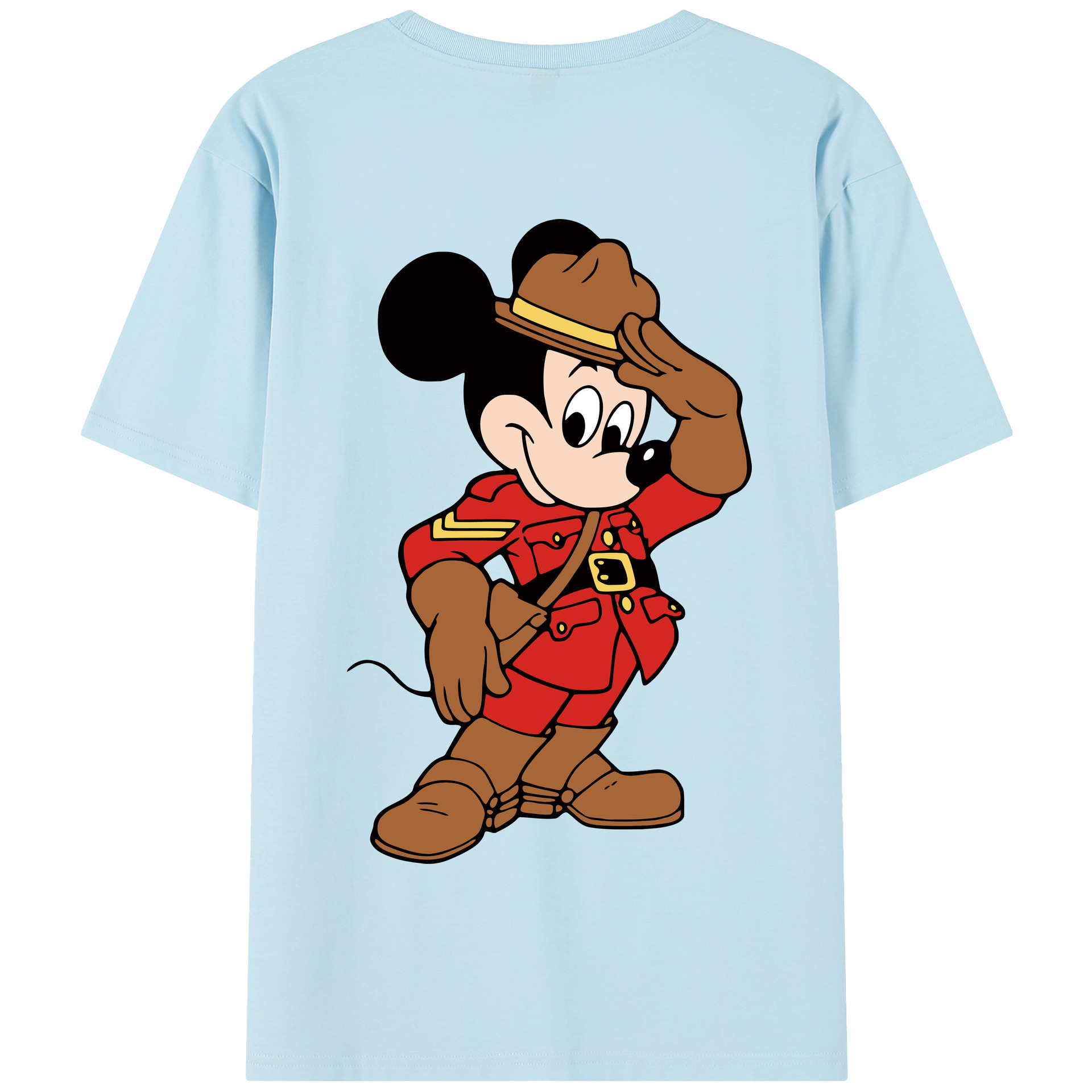 （画像用） ミッキーマウス Mickey Mouse 綿100％半袖Tシャツ（背面プリント）